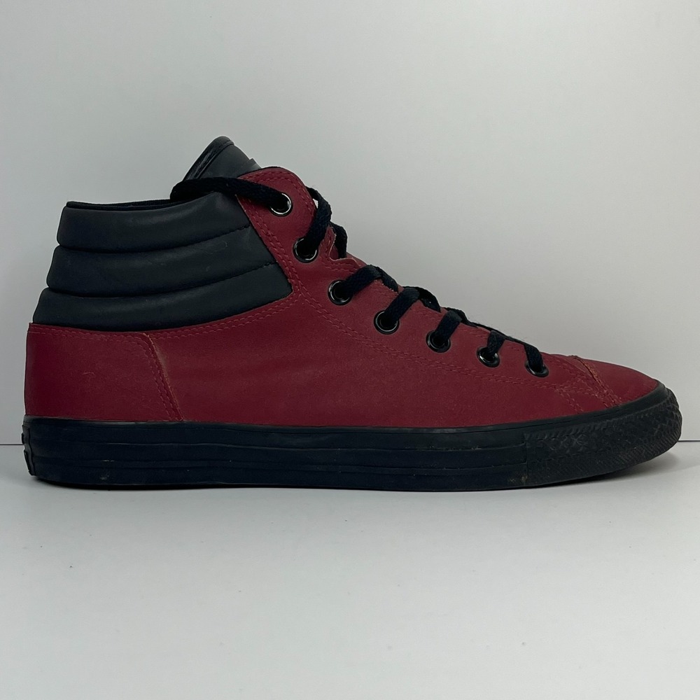 Converse Syde Street Sneakers Mens 10 Burgundy Leather Mid Top 151920C - Picture 7 of 16